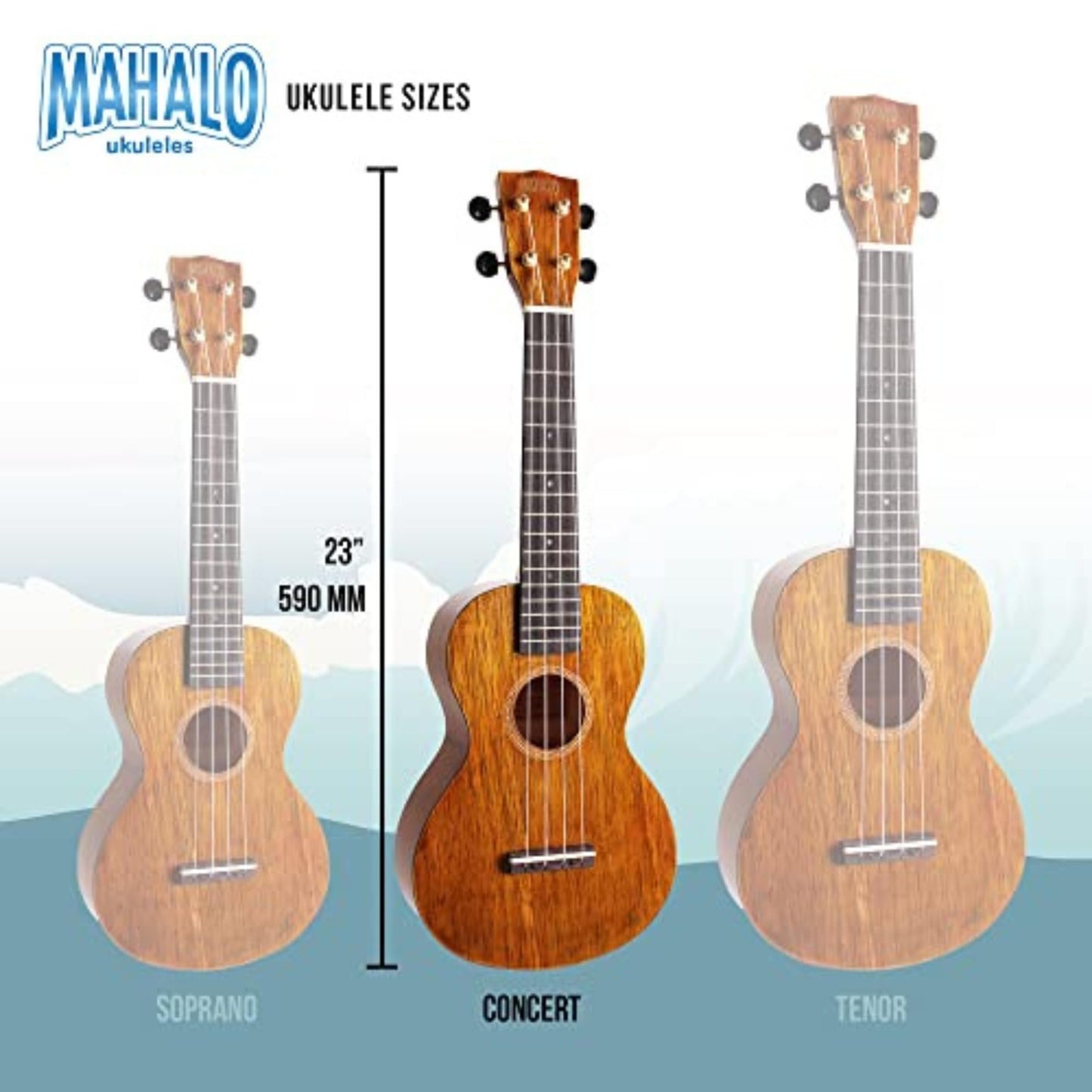 Mahalo 2516-BU Hano Concert Ukulele