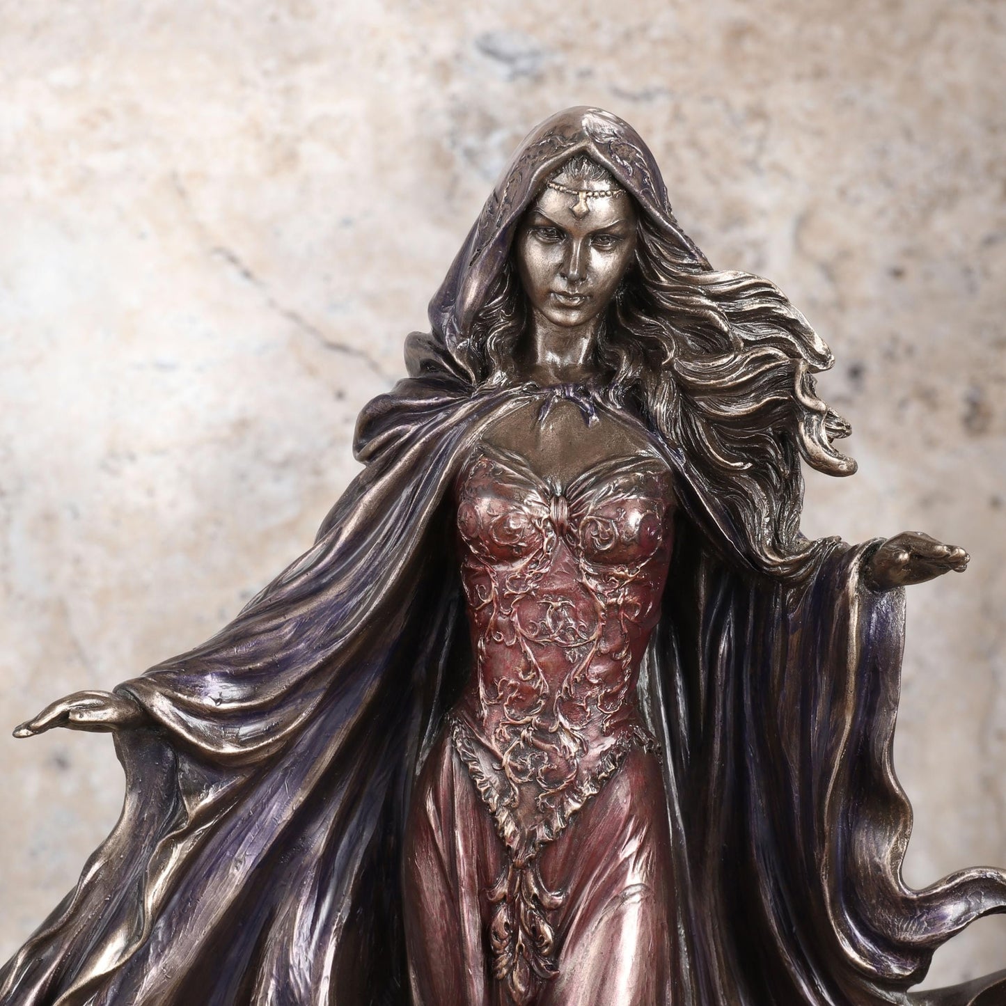 Veronese Design 11 1/4 Inch Tall Morgana by Monte Moore Cold Cast Resin Antique Bronze Finish Sculpture