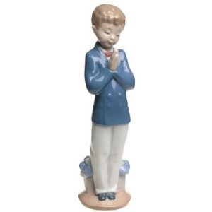 LLADRÓ Nao Collectible Porcelain Figurine: TIME to Pray - 8 " Tall - Church Boy...1st Communion