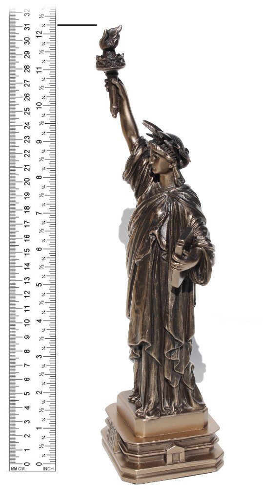 12.38 Inch The Statue of Liberty Cold Cast Bronze Sculpture Figurine