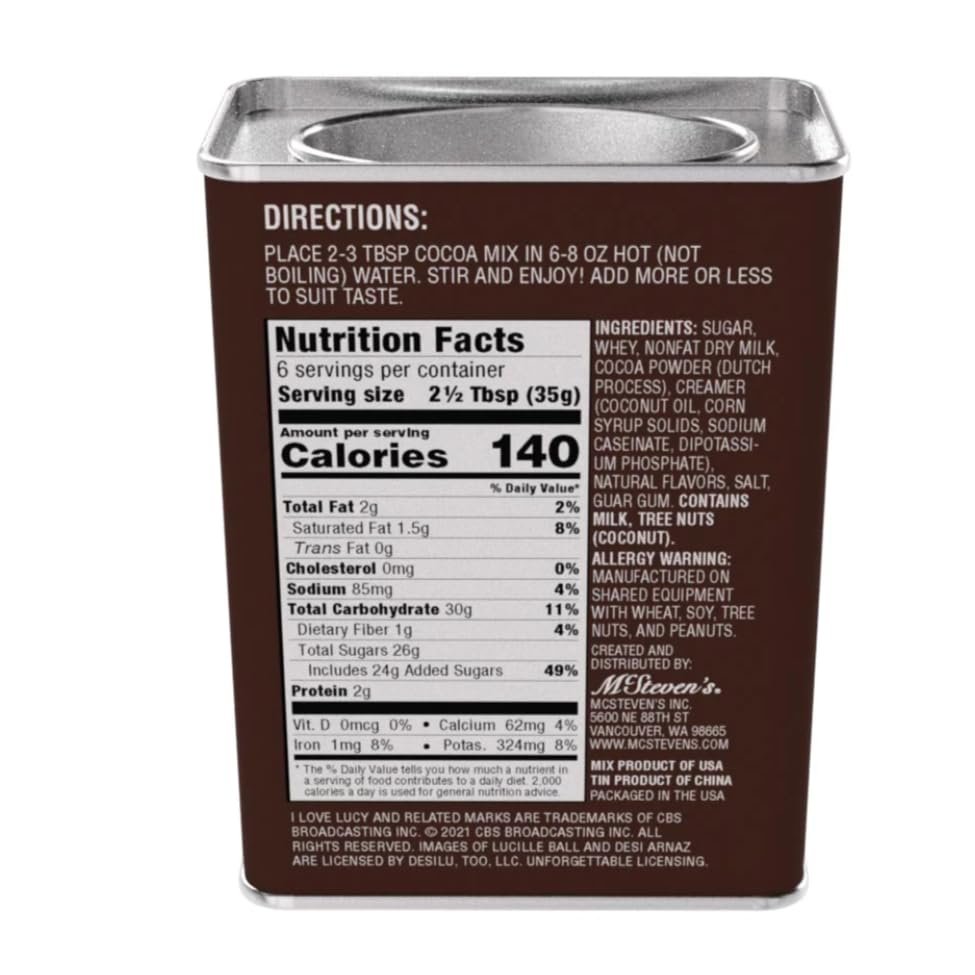 Mcsteven's Lucy's Chocolate Factory Chocolate Truffle Cocoa Mix - 8 ounces