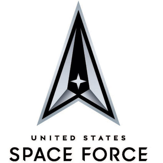 United States Space Force Logo on Clear Decal 4.25" X 5"