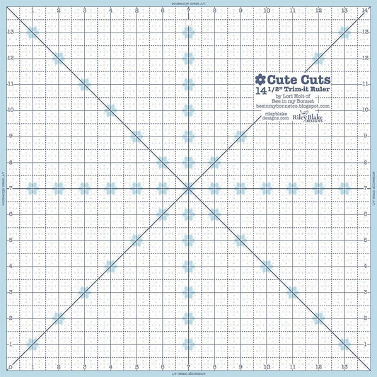 Riley Blake Designs Lori Holt Trim It Ruler 14.5" Square (STTI-21862)