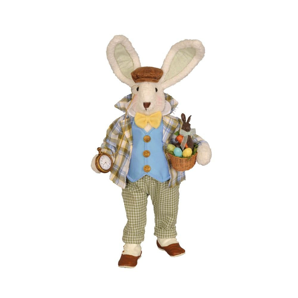 Karen Didion Gentleman Bunny Figurine, 20 inches