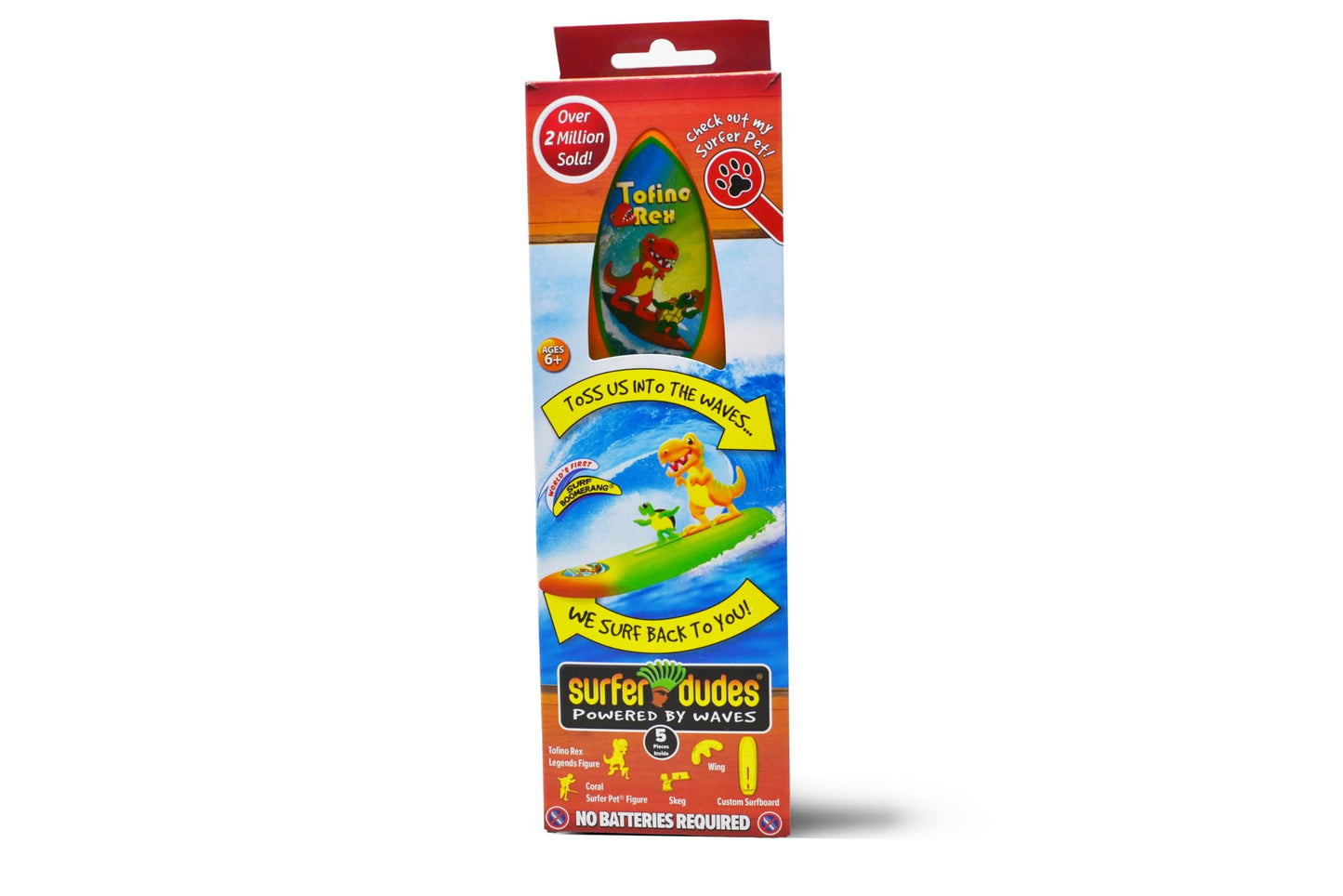Surfer Dudes Legends & Surfer Pets Wave Powered Mini-Surfer, Pet and Surfboard Beach Toy