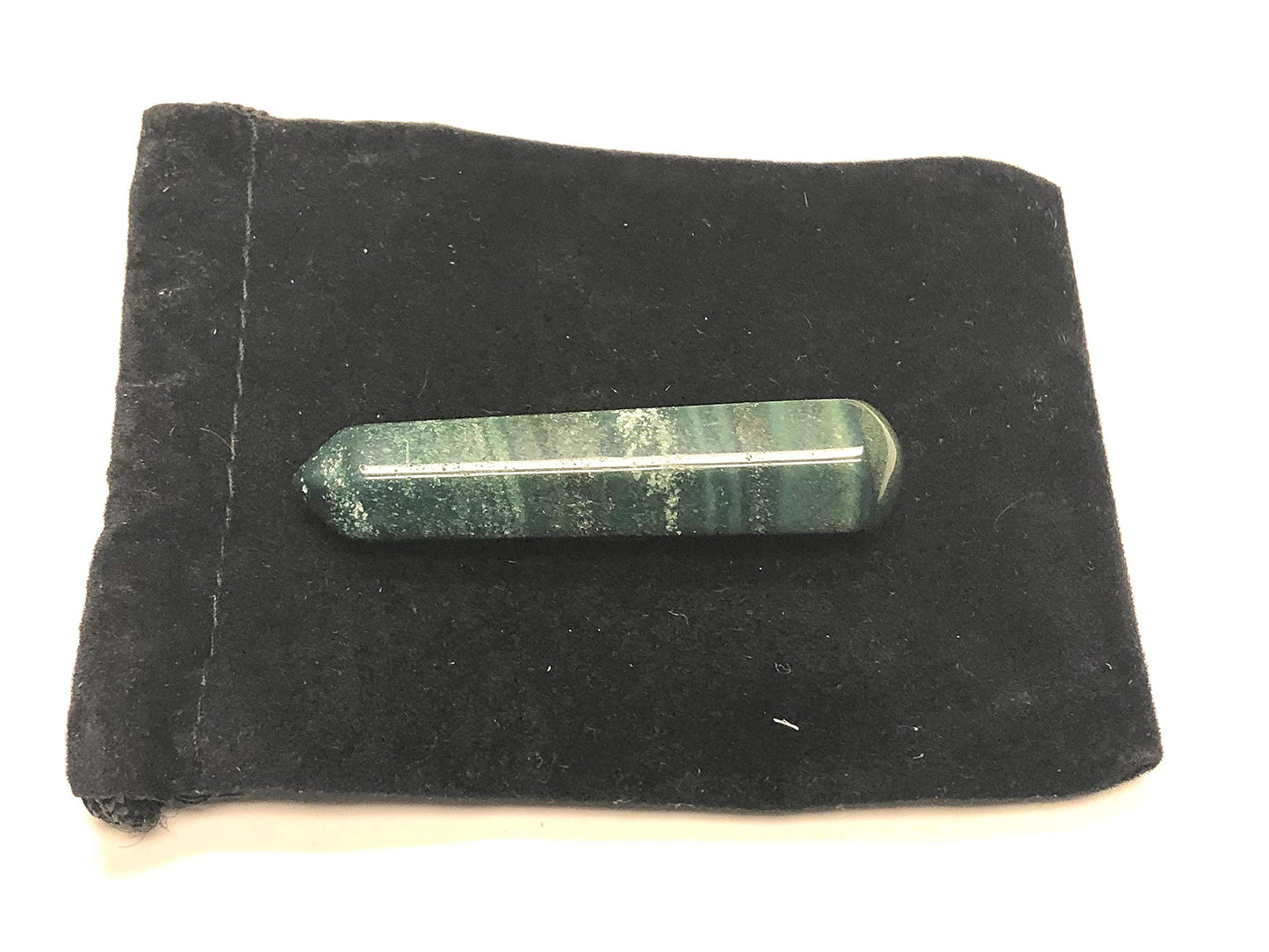 Zentron Crystal Collection: 60MM All Natural Gemstone Crystal 2"+ Wand and Velvet Pouch