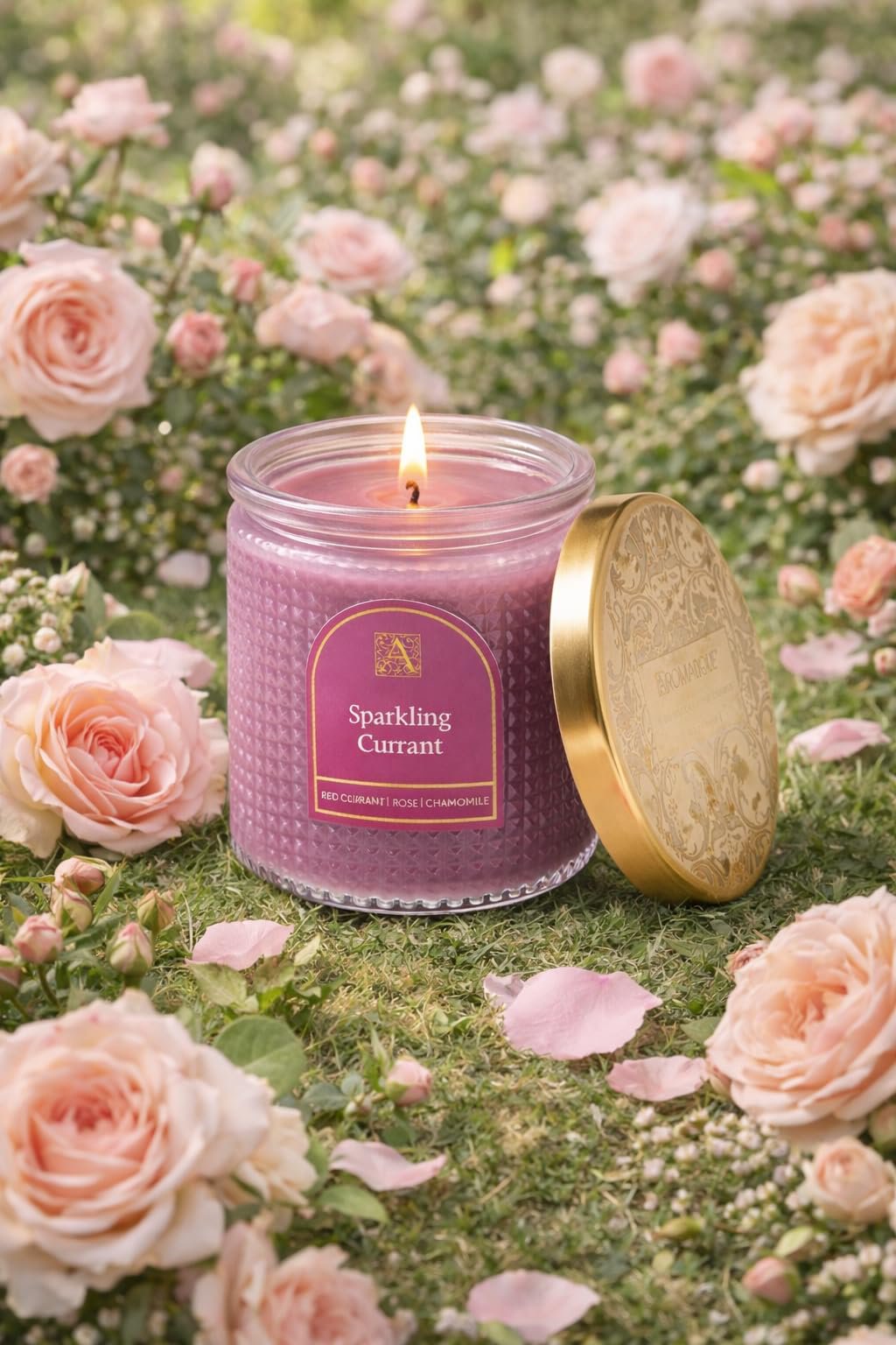 Aromatique, Textured, Elegant Candle with Metal Lid, Home Fragrance for Relaxing Atmosphere, 6 oz, Mother's Day Gifts, Bridal Showers, Anniversaries, Holiday Gifts.