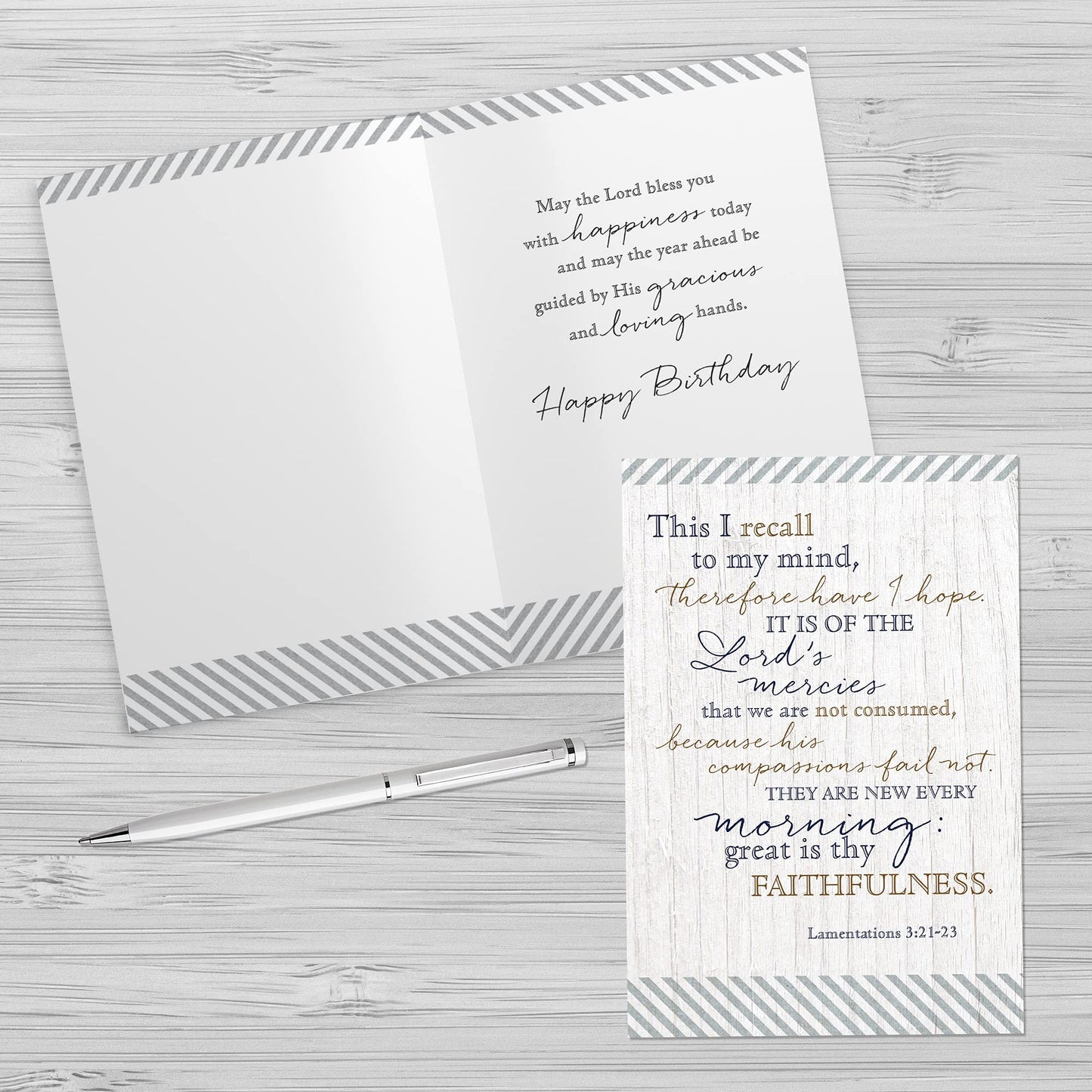 Designer Greetings Faithfully Yours Inspirational Birthday Boxed Card Assortment, God’s Majesty with Biblical Scripture Verses