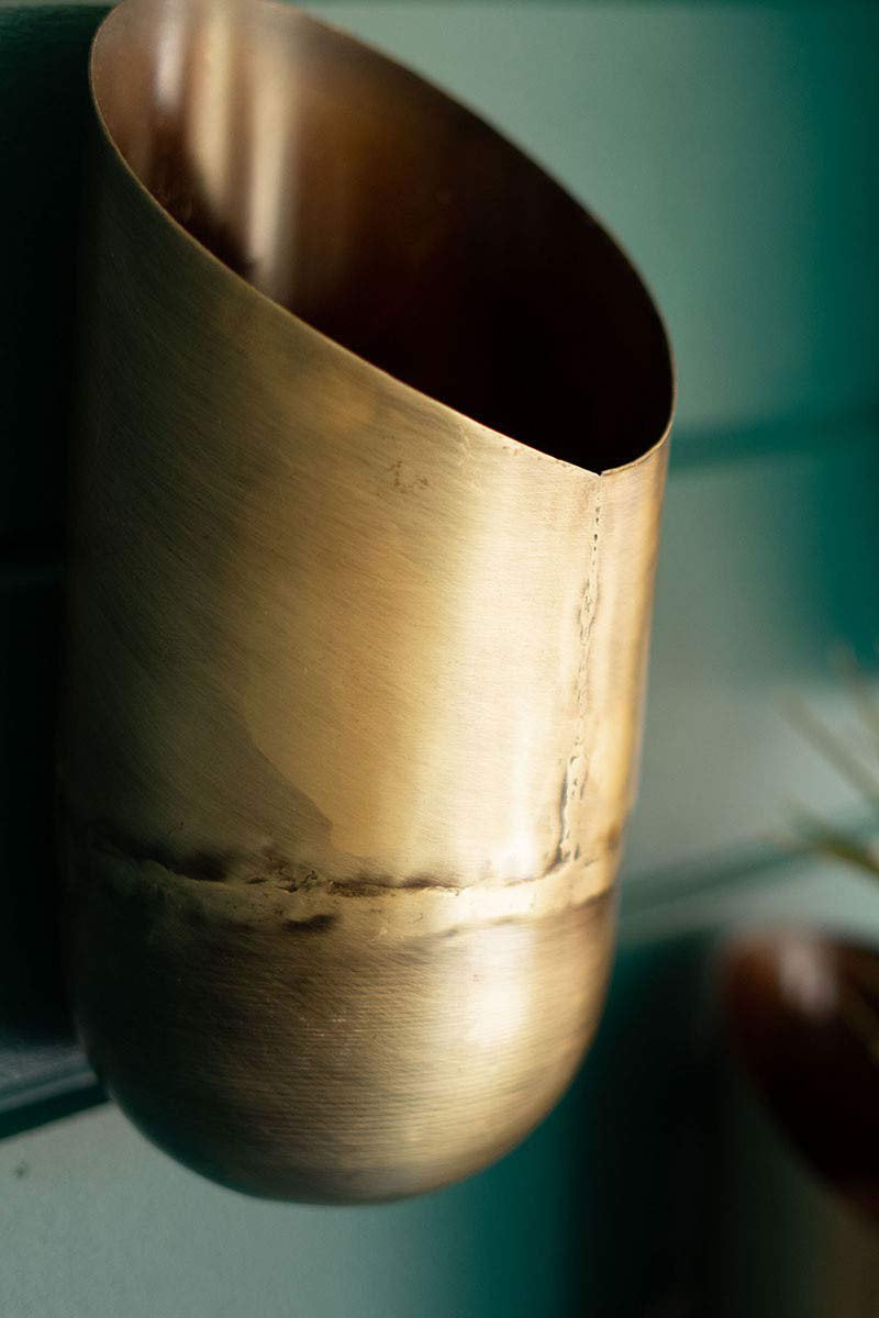 Kalalou NDE1405 Transitional Wall Vases in Bronze/Dark Finish, 6.00 inches