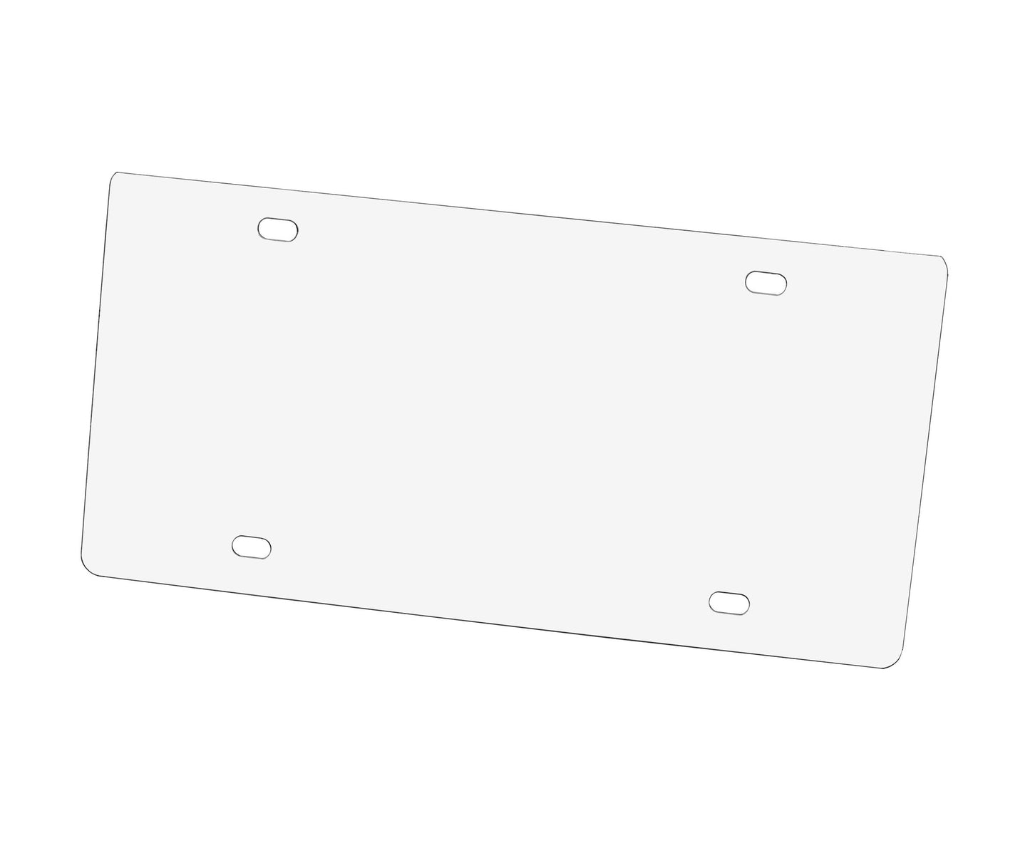 Blank License Plate Cover or Protector 4 Hole Clear Acrylic Laser Cut 12" x 6" DIY Personalization Customizable Unique Different Compatible with Most Vehicles by Marketing Holders