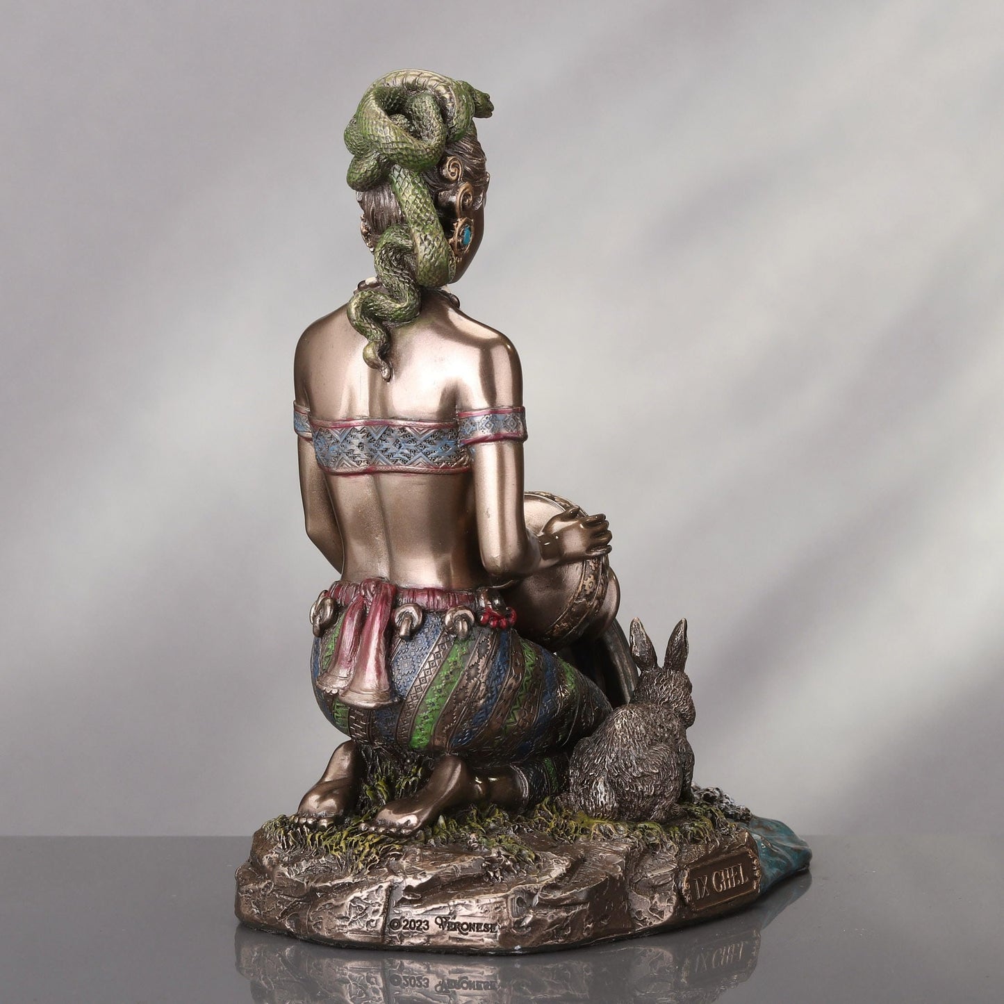Veronese Design 6 1/4 Ix Chel Mayan Jauar Goddess of Midwifery and Medicine Cold Cast Resin Bronze Finish