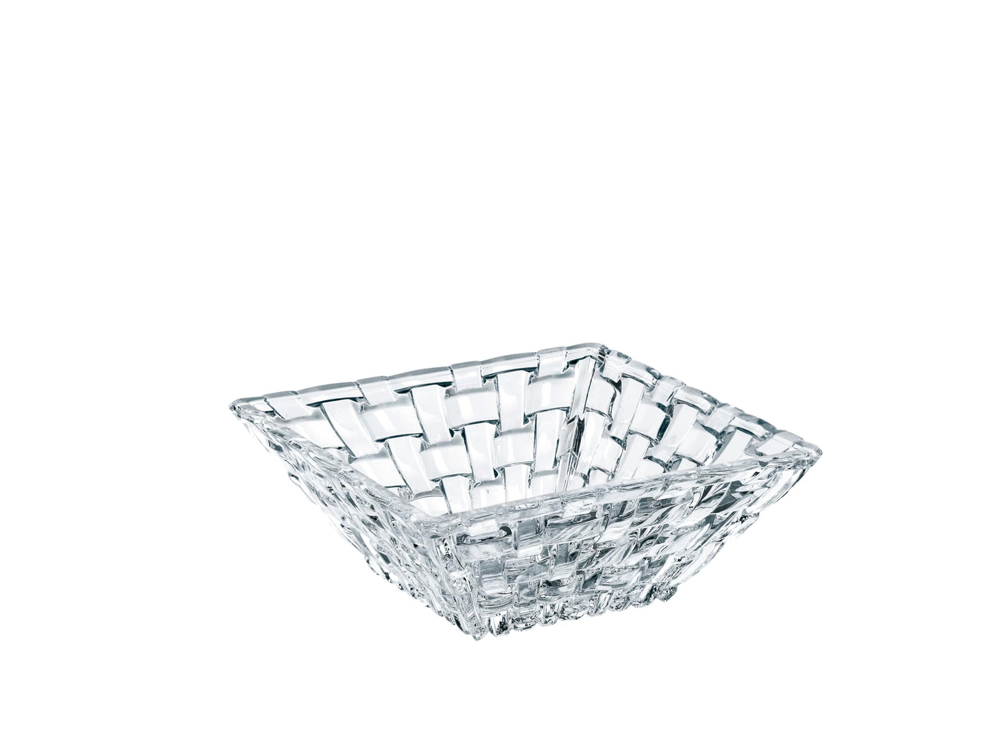 Nachtmann Bossa Nova Collection Square Dip Bowls, Set of 2, Clear Crystal Glass, Serving Dish for Sauce, Salsa, Ice Cream, and Dips, Giftable, 7.8 Inch, Clear, Dishwasher Safe