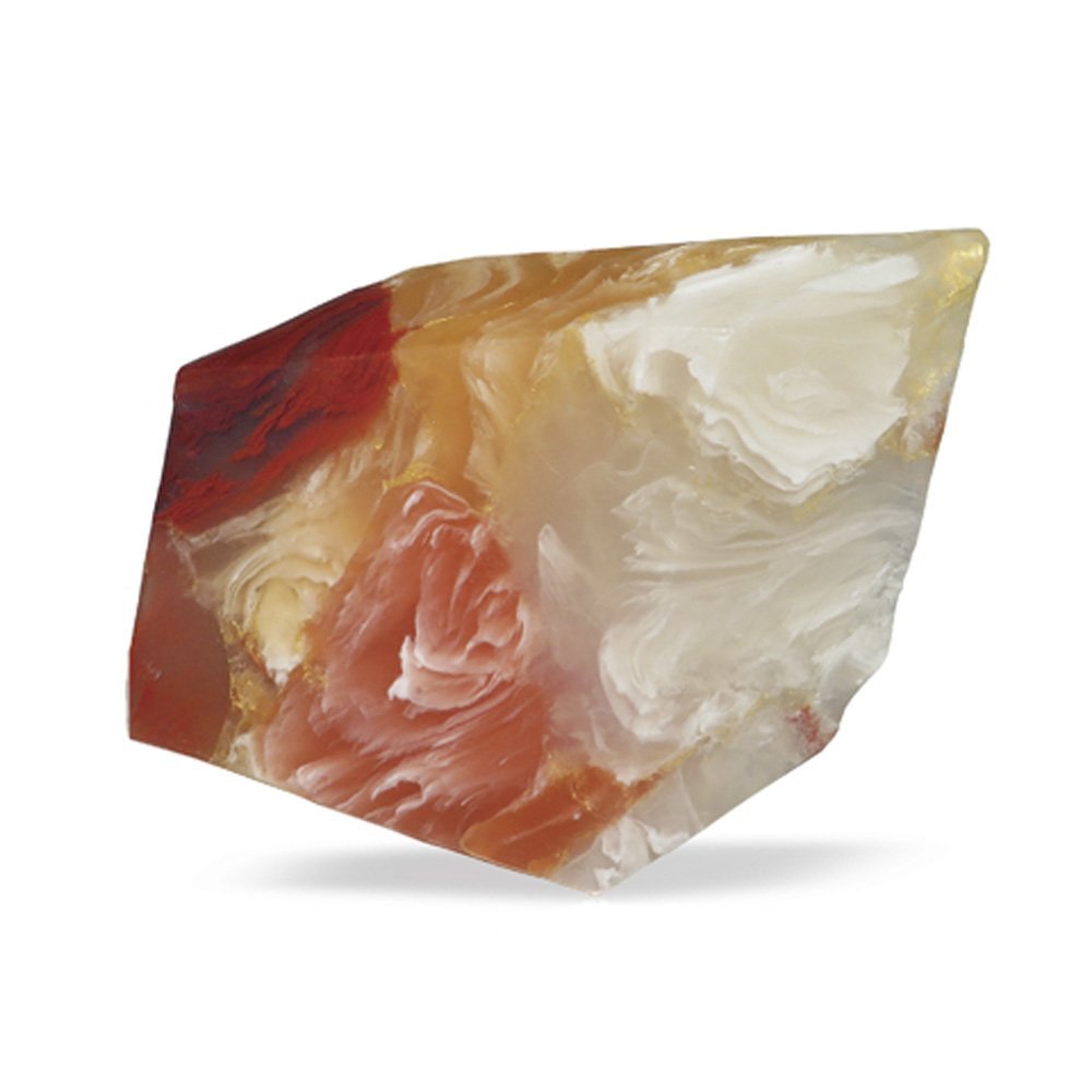 Hxeredue YuanKanJu TS Pink Banded Carnelian SOAPRock - Soap That Looks Like a Rock ~ 6 oz. Gem Rocks Birthstone Jabón Gemstone