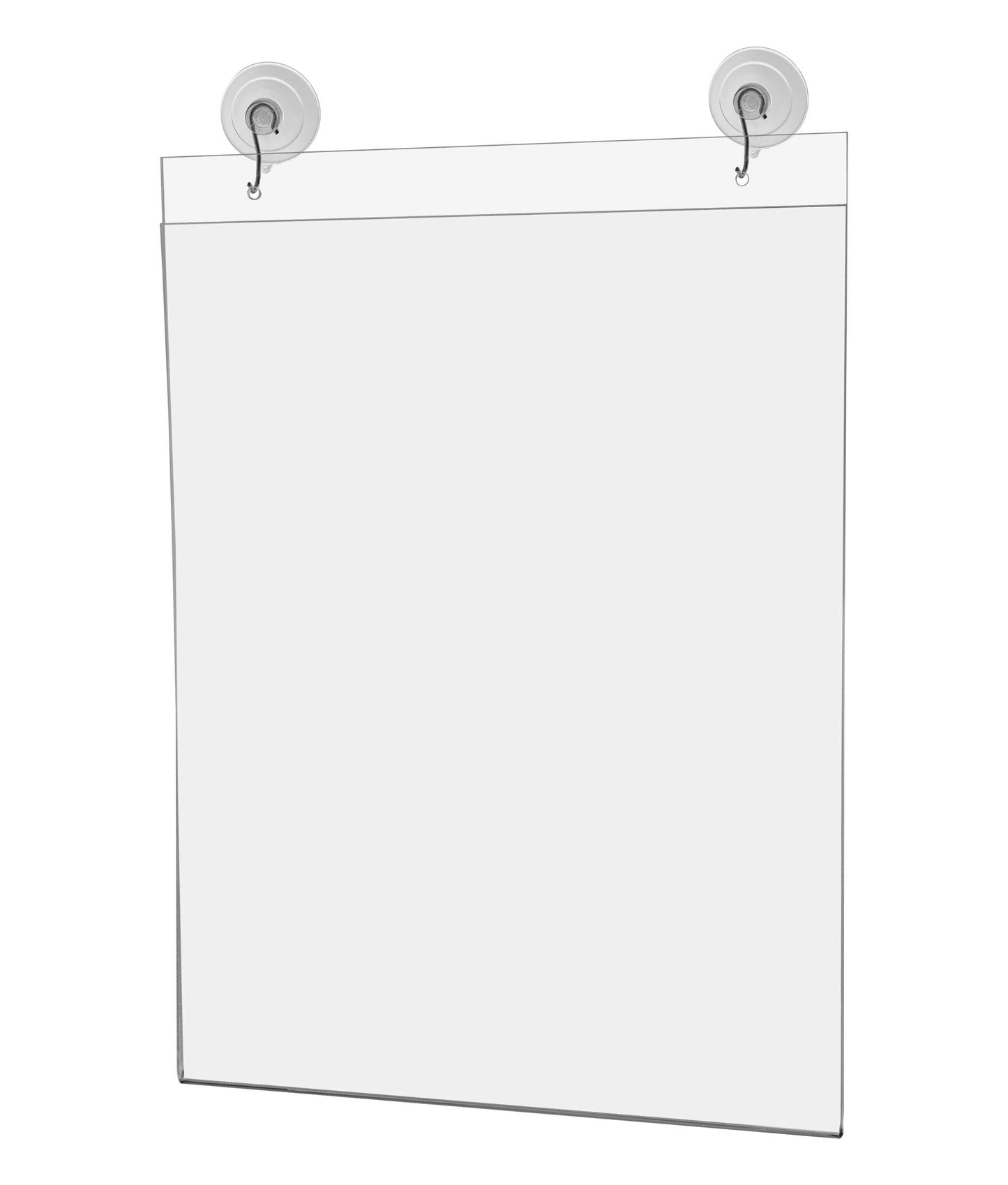 Marketing Holders Sign Holder with Suction Cup Hooks Glass Wall or Window Mount Clear Acrylic 11 x 14 Poster or Flyer Sleeve for Businesses Salons Restaurants and Schools