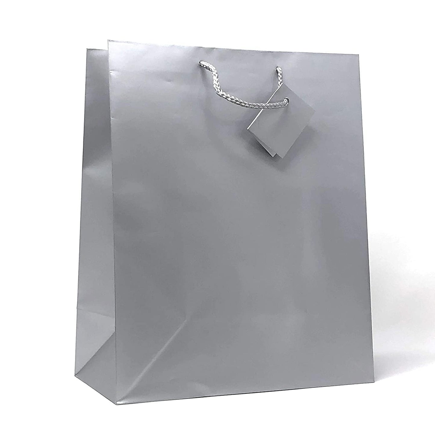 allgala Gift Bags, 12 Pack 13x10x5.5 Inch Large Silver Gift Bags with Handles for Birthday, Wedding, Party Supplies, Baby Shower, Holidays, Chirstmas