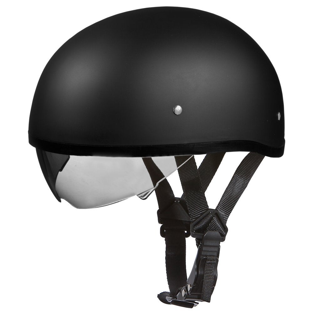 Daytona Helmets Half Skull Cap Motorcycle Helmet with Built-in Inner Shield, DOT Approved, Lightweight, Comfortable, and Durable Protection for Riders, Sleek Design, Fits and Styles