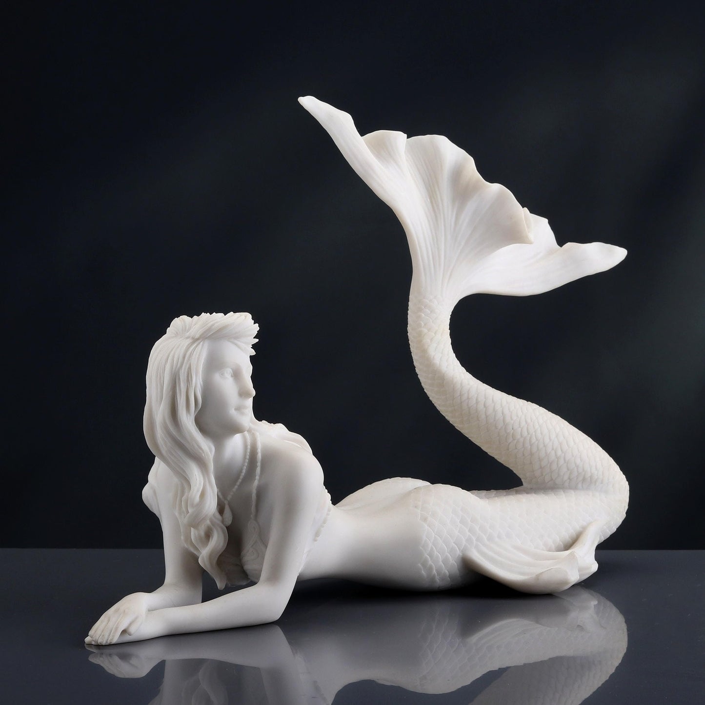 Veronese Design Mermaid Lying Down Statues