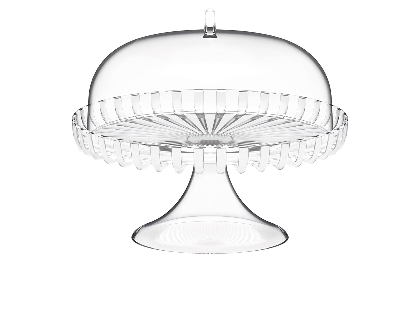 Guzzini Dolcevita 12" Footed Cake Stand with Dome Lid - Turquoise, Multi - Purpose Use for Dessert Table, Cupcake Stand, Cake Display, BPA-Free Display Stand for Parties, Weddings, Kitchen