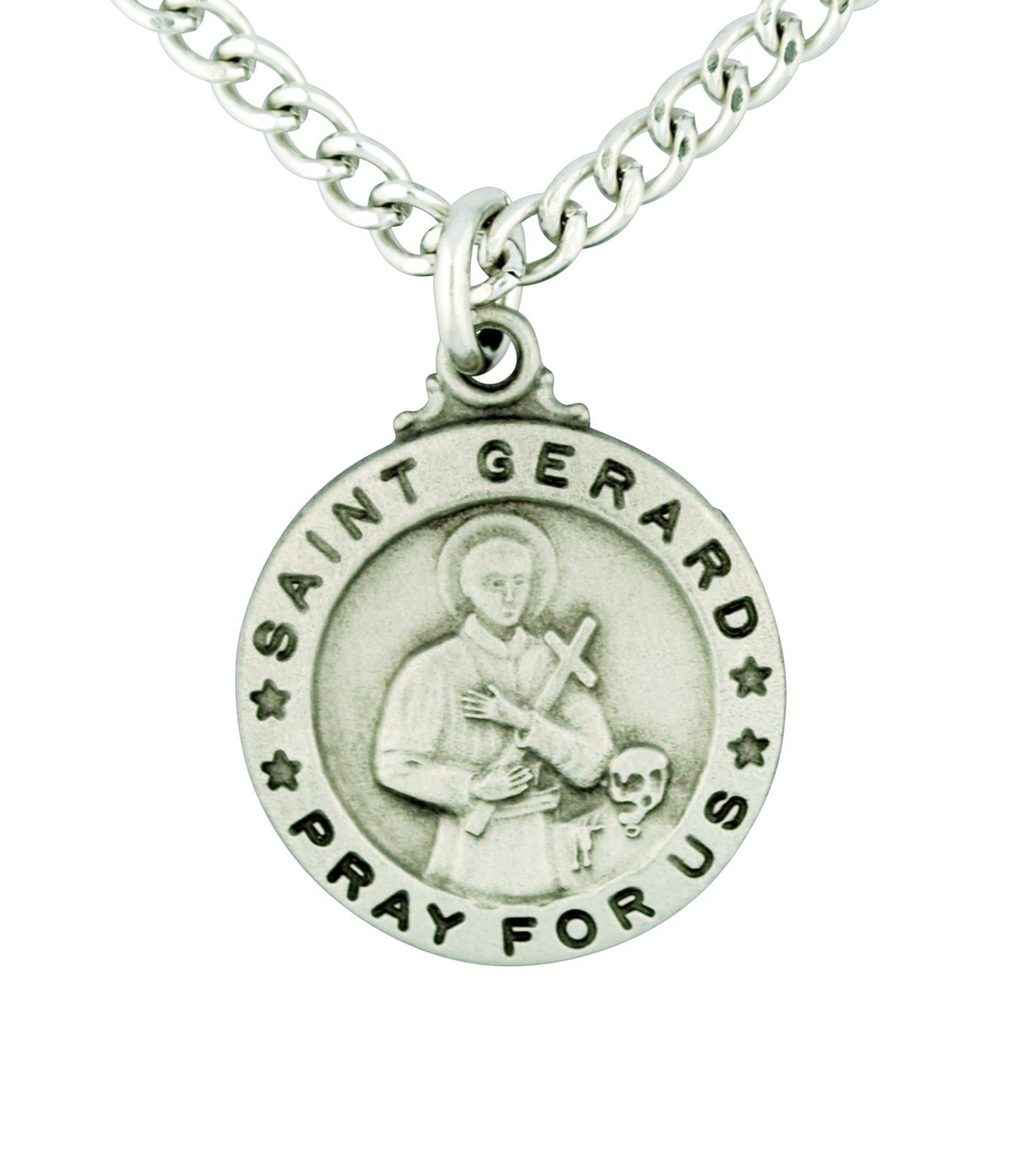 Round St. Gerard Majella Medal with Prayer Card