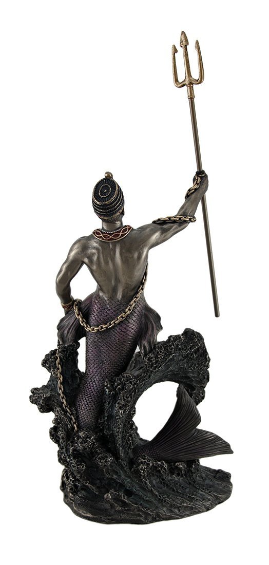 Veronese Design Olokun Owner of The Deep Sea Bronze Finish Statue
