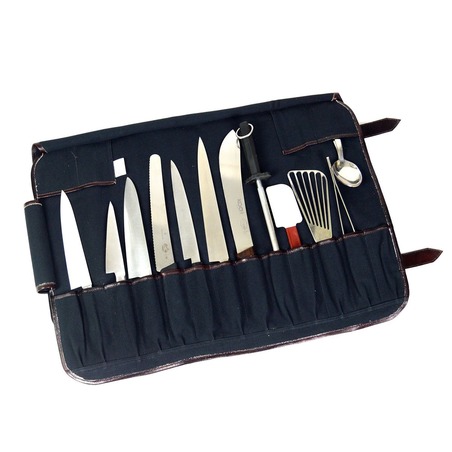 Boldric Orange Canvas 17 Pocket Knife Bag