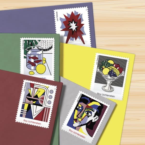 United States Postal Service Sheet of 20 First Class Postage Stamps Made for Roy Lichtenstein