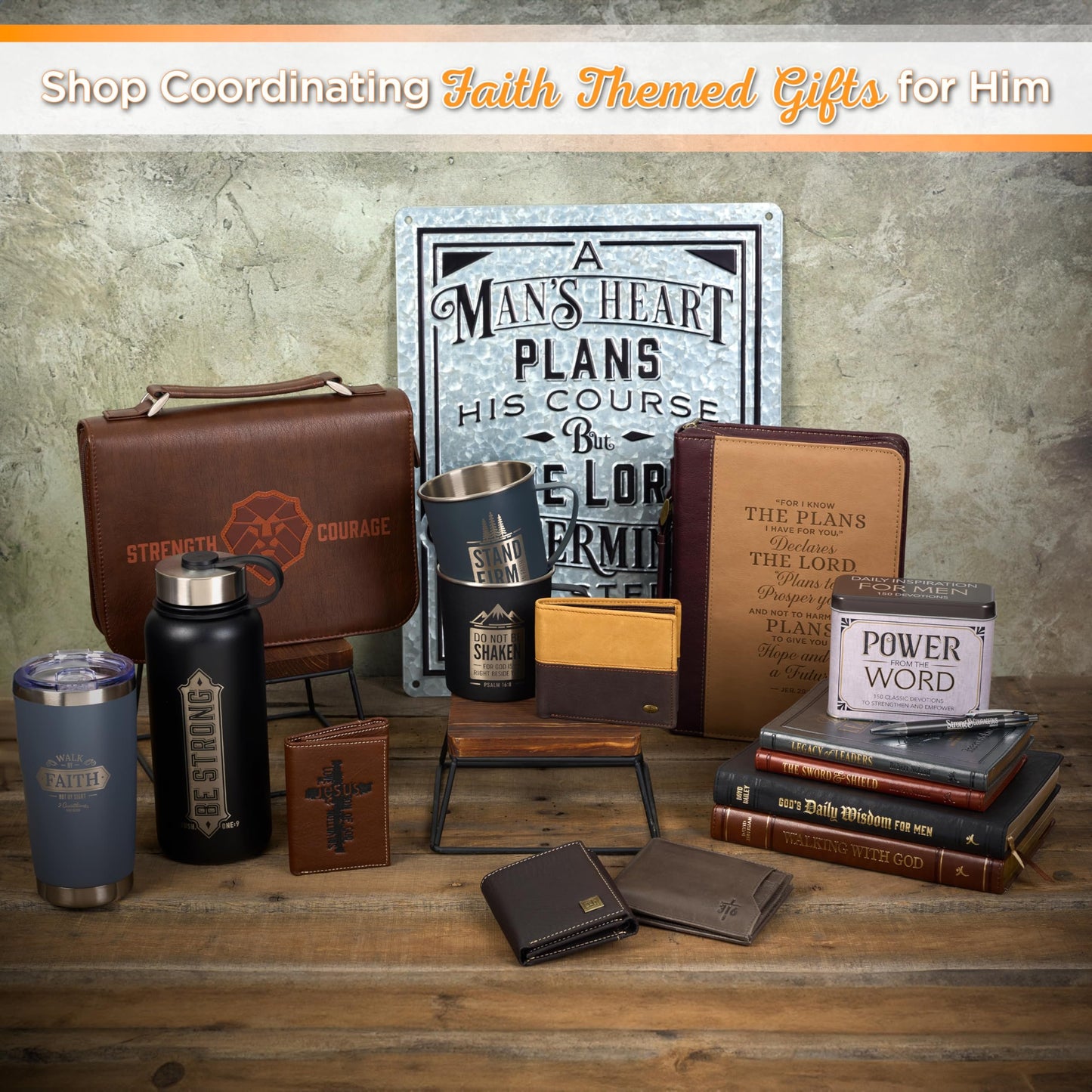 Christian Art Gifts Genuine Premium Full Grain Leather RFID Blocking Silver Engraved Cross Wallet for Men: Multi Pocket Billfold w/Removable ID Window Accessory for Credit Cards, Bills, Photos, Black