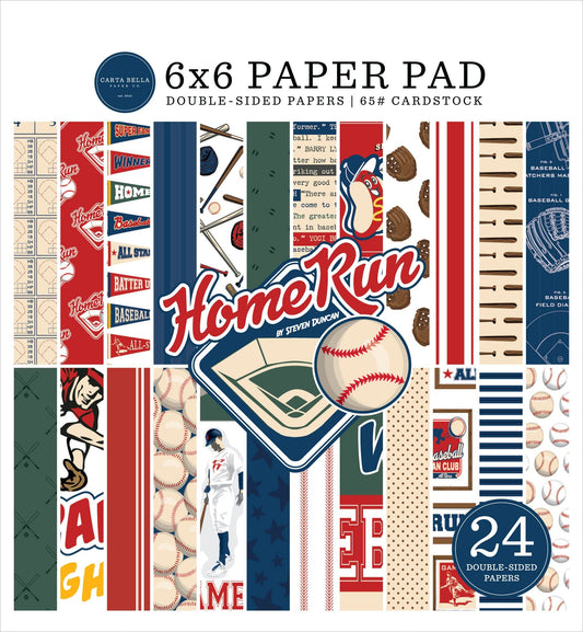 Carta Bella Double-Sided Paper Pad 6"X6" 24/Pkg - Home Run