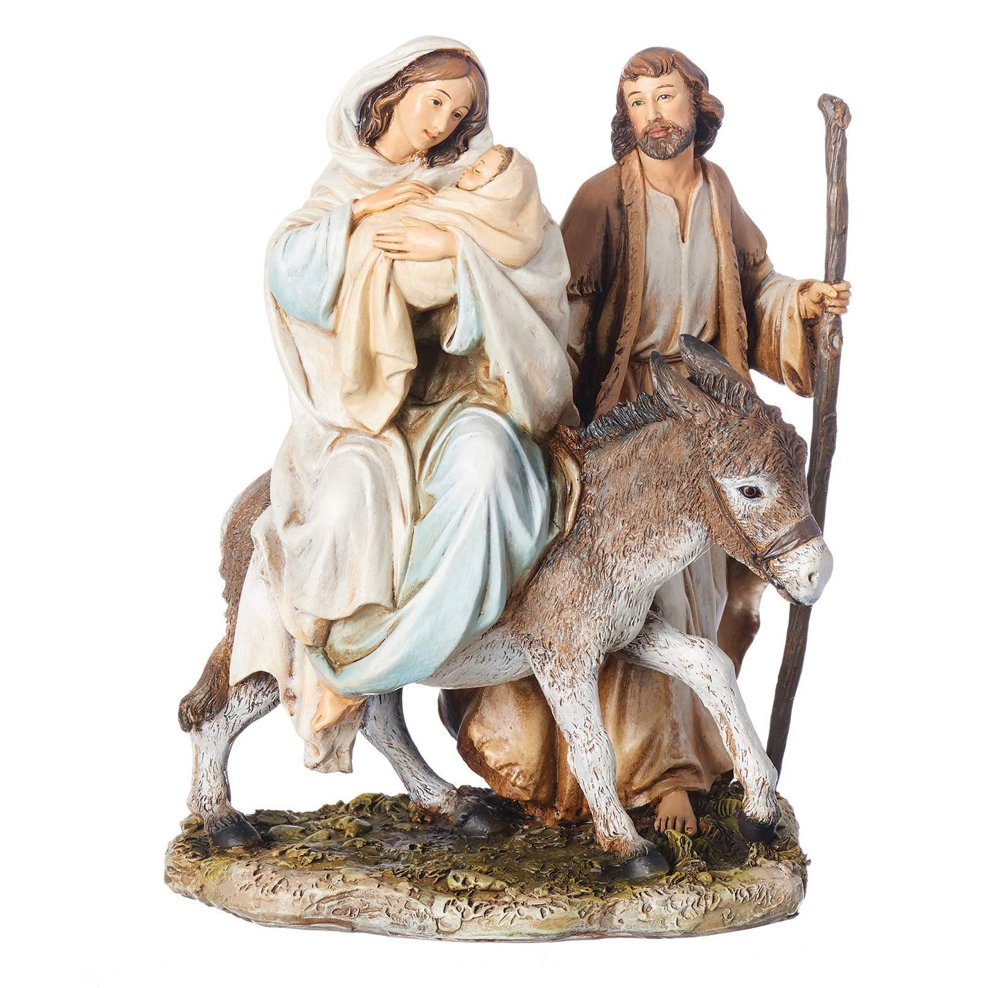 Joseph's Studio by Roman - 8.25" H Flight into Egypt Figure, Religious Home Decor, Devout Gift