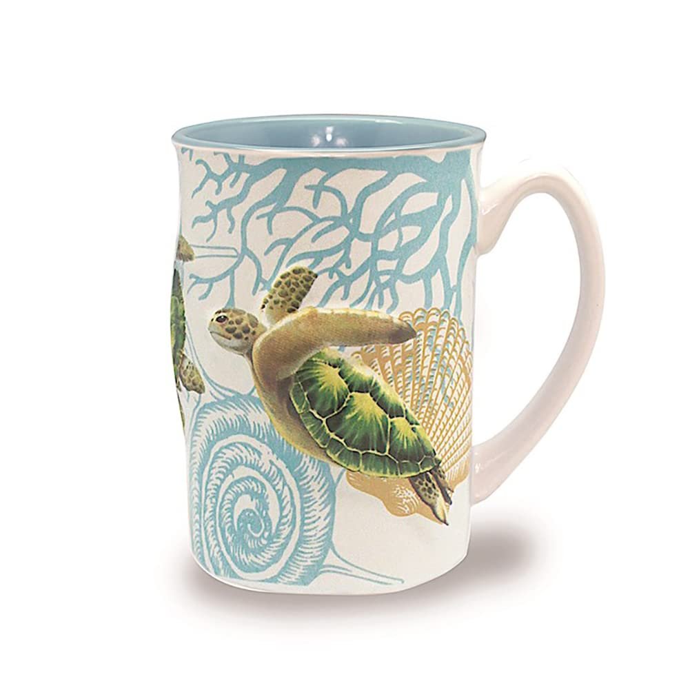 Hawaii Coffee Mug Embossed Honu Turtle Voyage