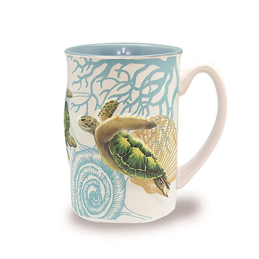 Hawaii Coffee Mug Embossed Honu Turtle Voyage