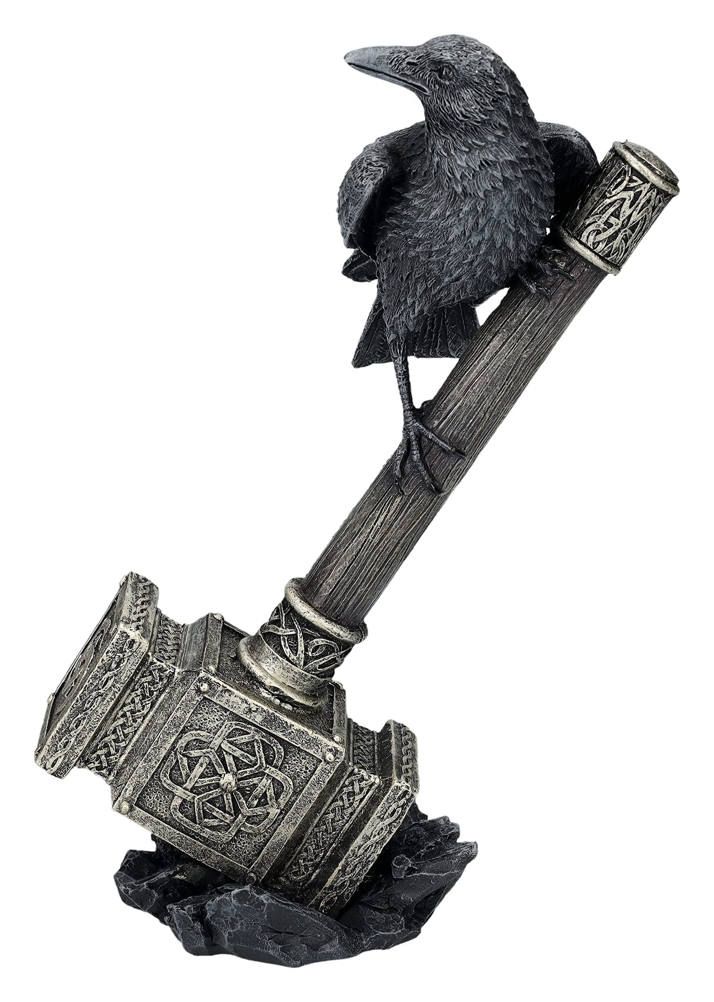 Pacific Giftware Thor's Hammer Figure with Raven Viking Odin Decoration