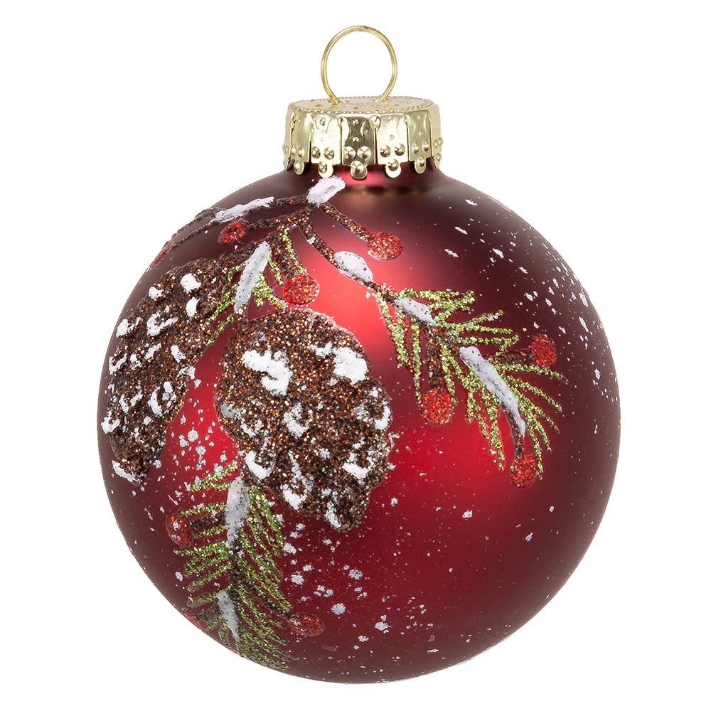 Kurt Adler GG0839 Ornament, red, 6 Count,Christmas