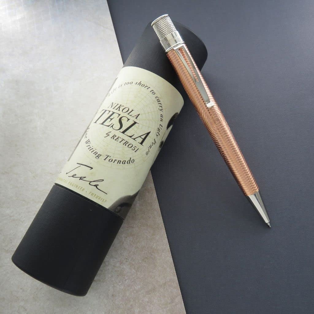 Retro 51 Nikola Tesla Collectible Rollerball Pen, Copper
