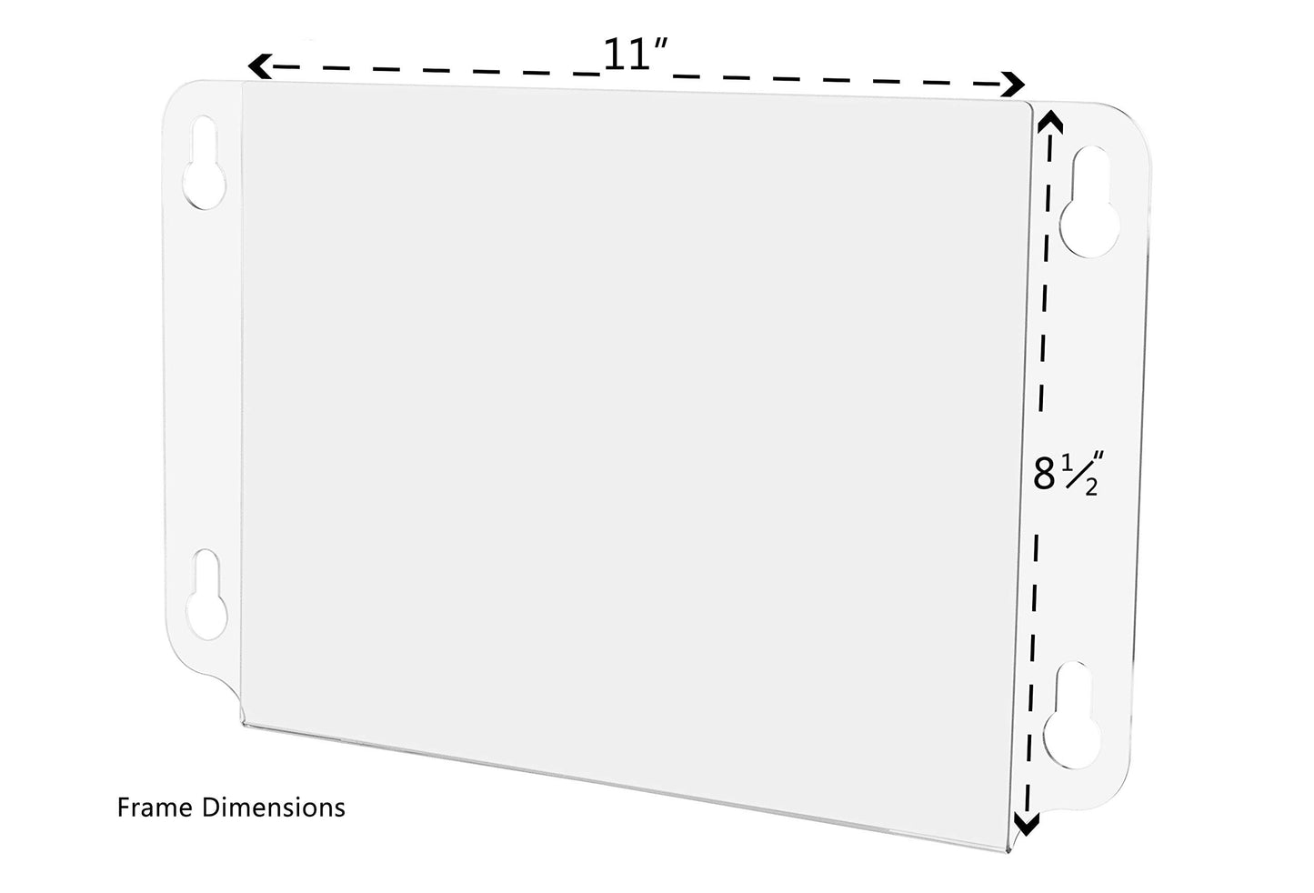 Marketing Holders Window Sign Holder 11" x 8.5" Double Sided Document Display with Suction Cups for Notices and Directional Signage in Public and Government Buildings Clear Acrylic
