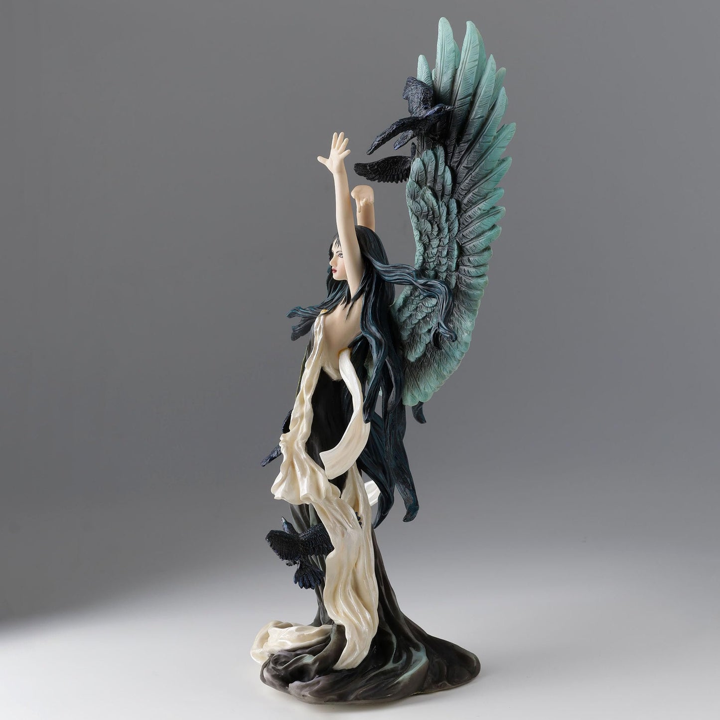 Veronese Design 12 5/8 Inch Faery of Ravens by Nene Thomas Resin Figurine Hand Painted Home Decoration