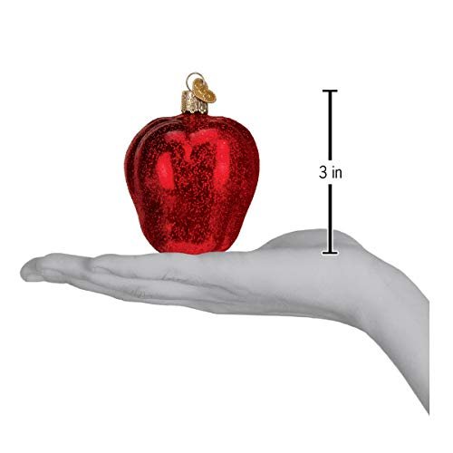 Old World Christmas Fruit Selection Glass Blown Ornaments for Christmas Tree Red Delicious Apple