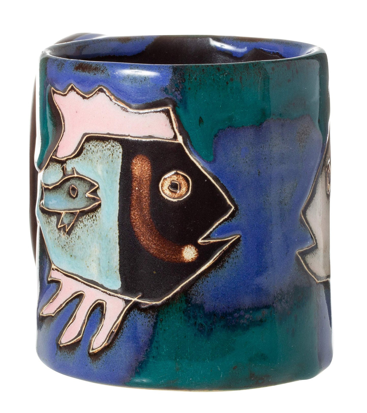 Mara Stoneware Fish in Sea 16oz Handcrafted Mug