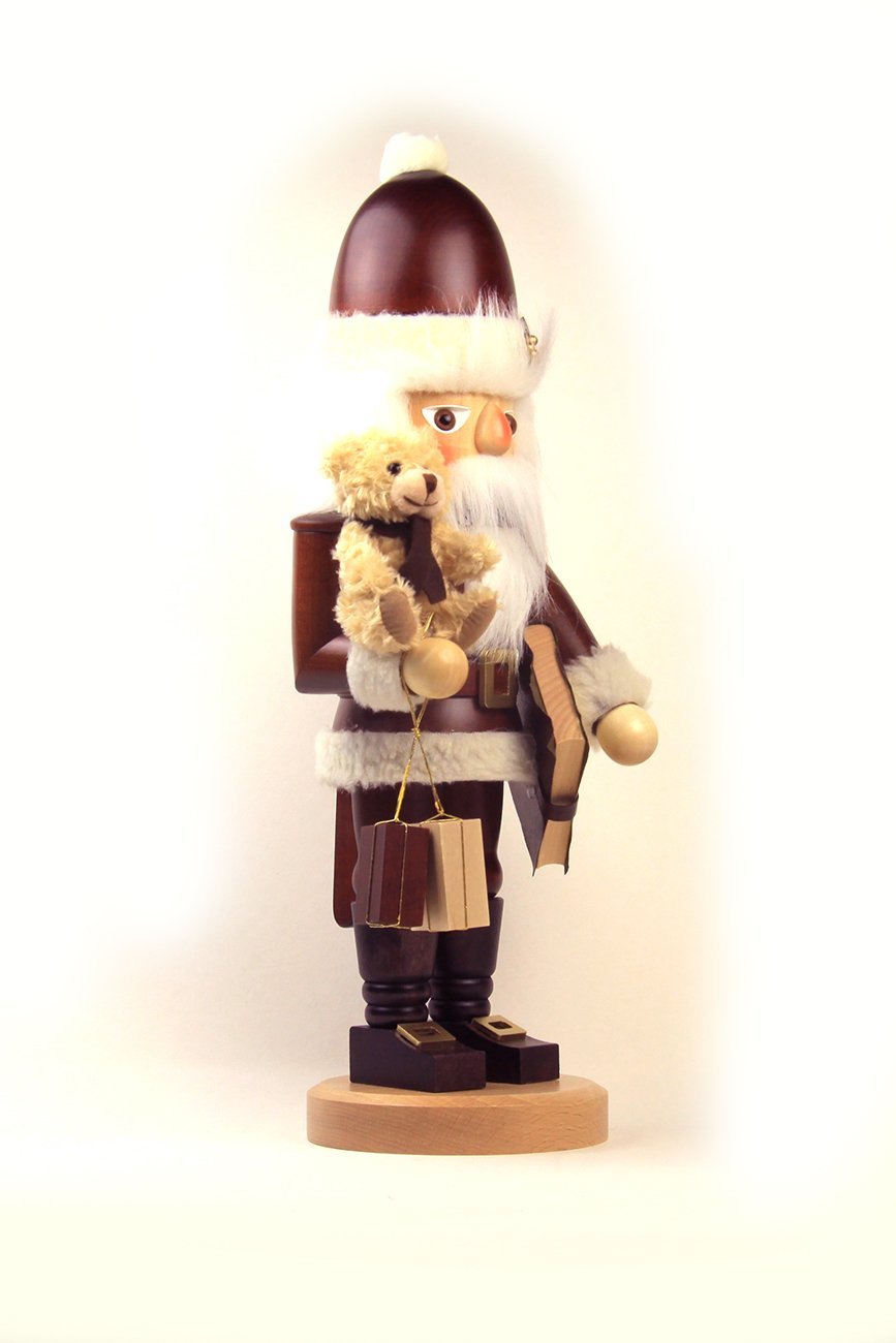 German Christmas Nutcracker Santa Claus Teddy natural colors - 44,0 cm / 17 inch - Christian Ulbricht