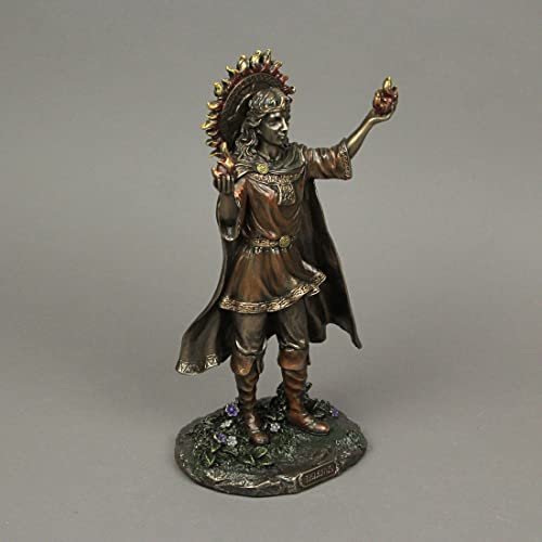 Veronese Design 9 1/4 Inch Belenus Celtic Sun God Cold Cast Resin Antique Bronze Finish Statue