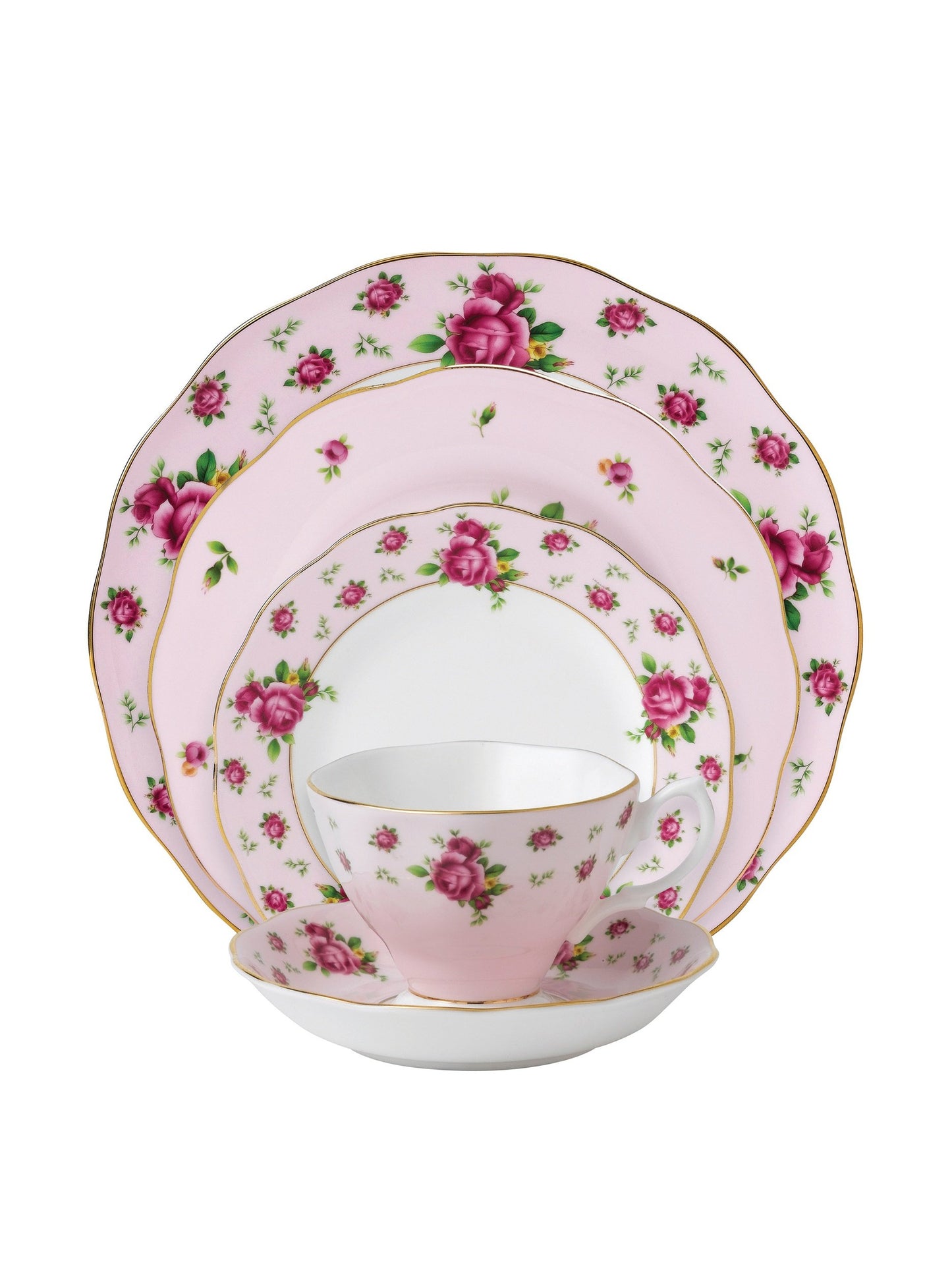 Royal Albert New Country Roses Pink - Vintage 5-piece Place Setting