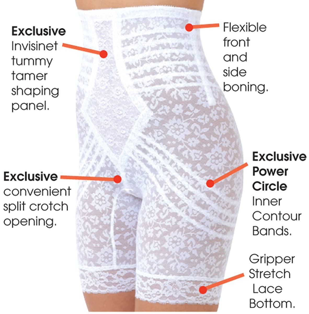 Rago Women's Hi Waist Long Leg Shaper