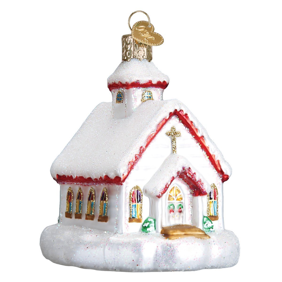 Old World Christmas Church Collection Glass Blown Ornaments Tree Christmas Chapel