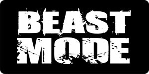 Beast Mode Black Photo License Plate