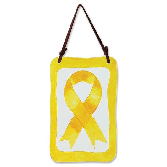 Premier Kites 81222 Terra Glass Chime/Wind Bells, Yellow Ribbon