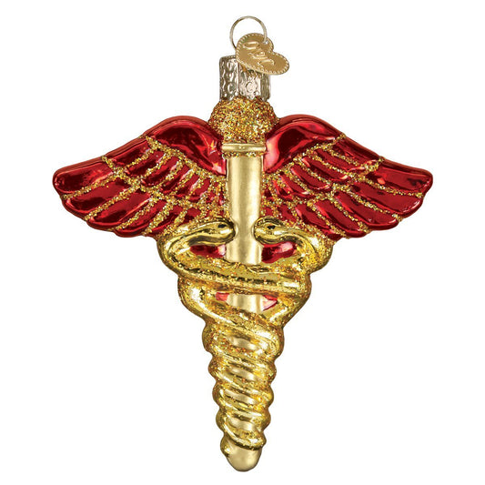 Old World Christmas Ornaments: Doctor Tools Glass Blown Ornaments for Christmas Tree, Medical Symbol, 4x4