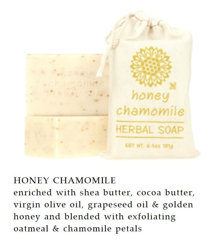 Greenwich Bay Trading Co. Herbal Bar Soap Set, 6 Scents, 6.4 Oz Each - Lemon Thyme, Lavender Sage, Vanilla Bourbon, Tobacco Flower, Honey Chamomile, Rose Petals