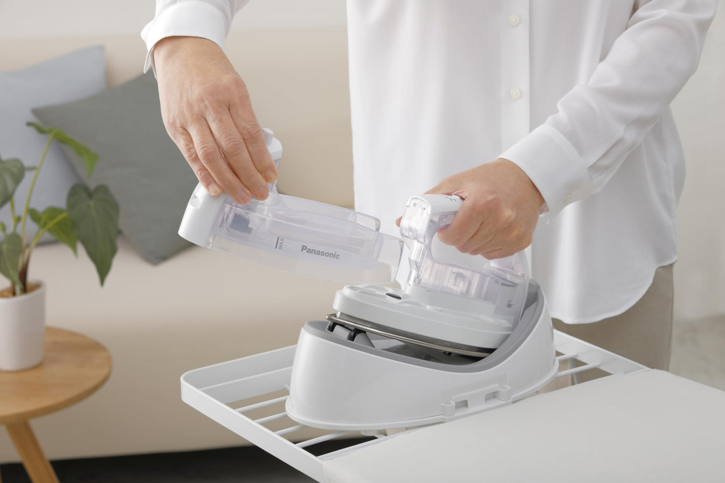 Panasonic Cordless Steam/Dry Iron, 1500W Wide Stainless Steel Plate