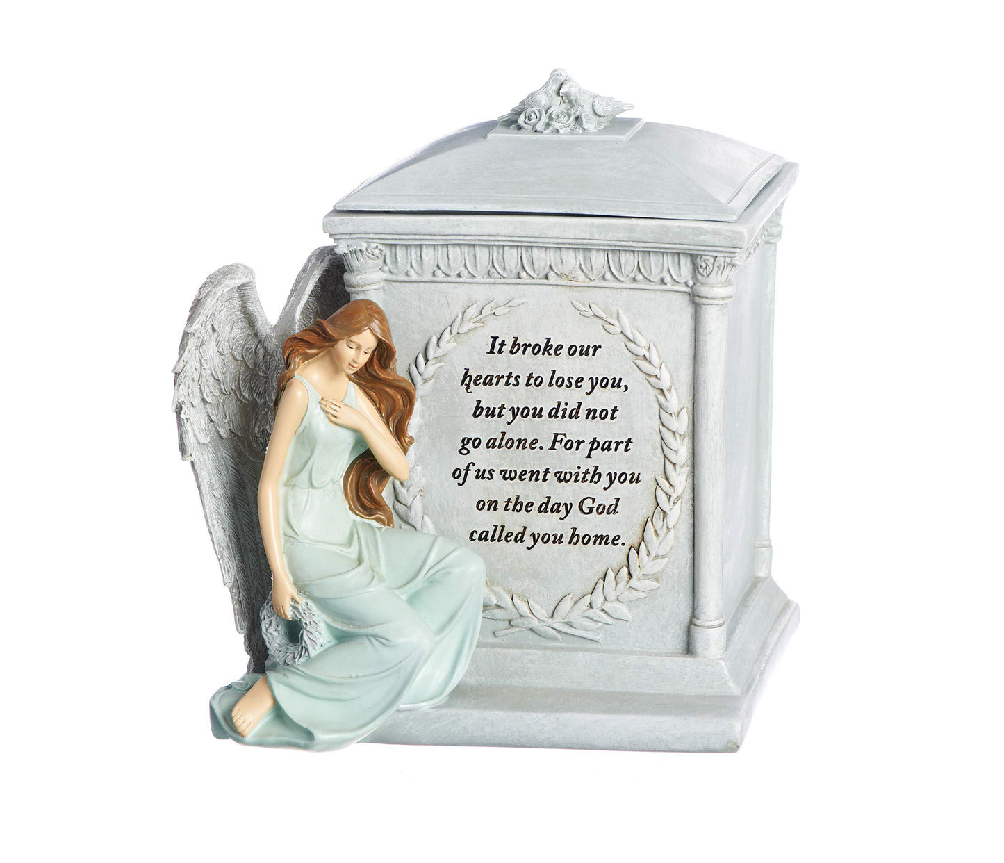 Roman 8.27" God Called You Home Memorial Keepsake Box, Angel Figurine Remembrance Box with Inspirational Verse, Sympathy Gift & Bereavement Decor