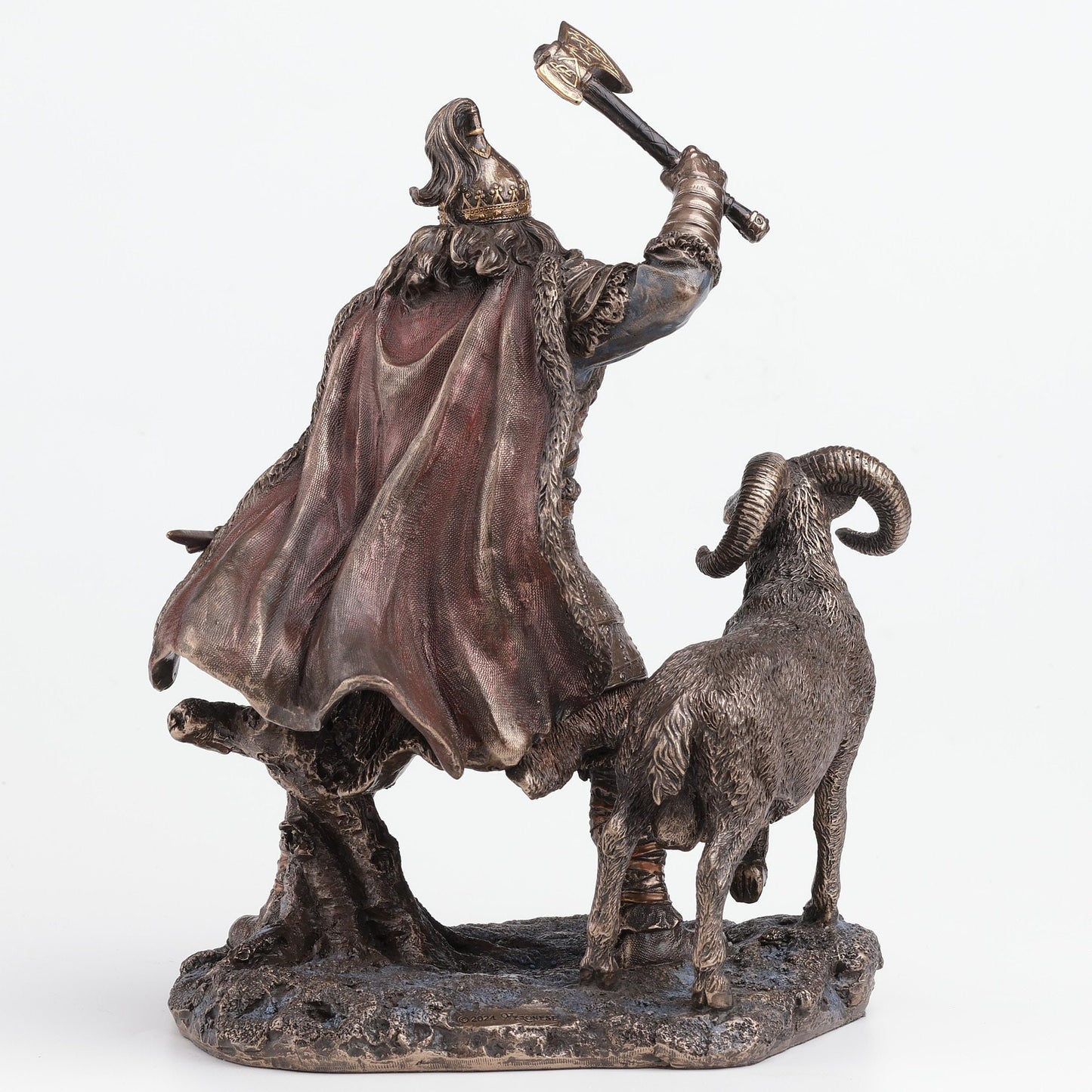 Veronese Design 8 5/8 Inch Perun The Slavic God of Thunder Cold Cast Resin Bronze Finish Sculpture